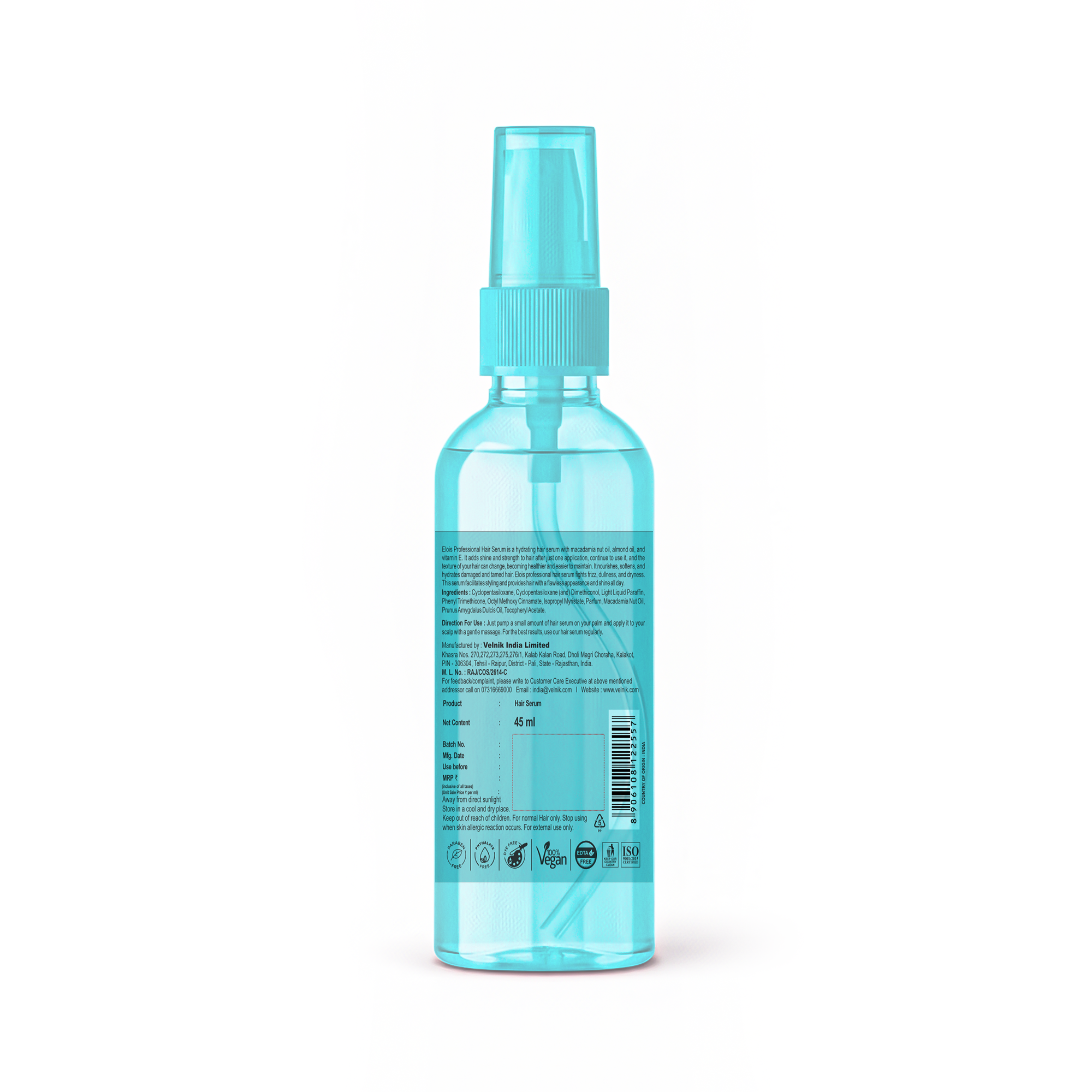 Elois Professional Hair Serum for Frizzy Hair with Keratin | 45ml & 100ml | Pack of 1 & Pack of 2 - Image 2