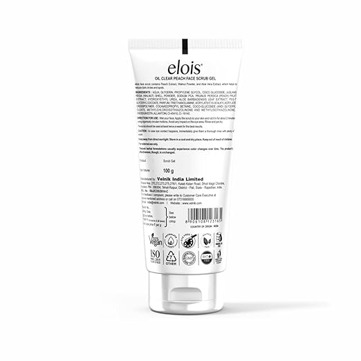 Elois Peach Face Scrub Gel for Oily & Acne-Prone Skin Care | 100ml - Image 2
