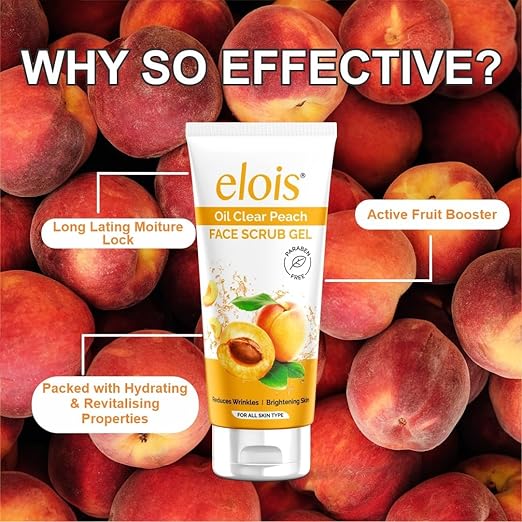 Elois Peach Face Scrub Gel for Oily & Acne-Prone Skin Care | 100ml - Image 6