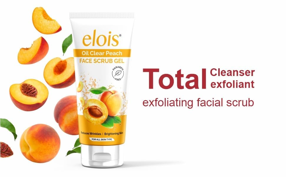 Elois Peach Face Scrub Gel for Oily & Acne-Prone Skin Care | 100ml - Image 4