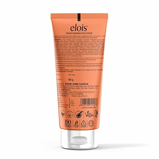 Elois Kesar Chandan Face Scrub for Tan Removal, Smooth & Glowing Skin | 100g - Image 2