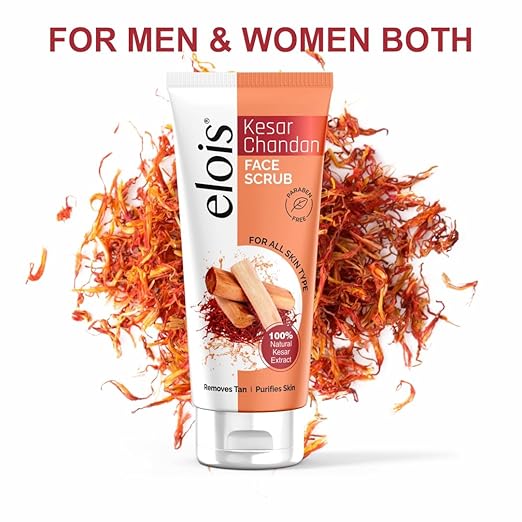 Elois Kesar Chandan Face Scrub for Tan Removal, Smooth & Glowing Skin | 100g - Image 5