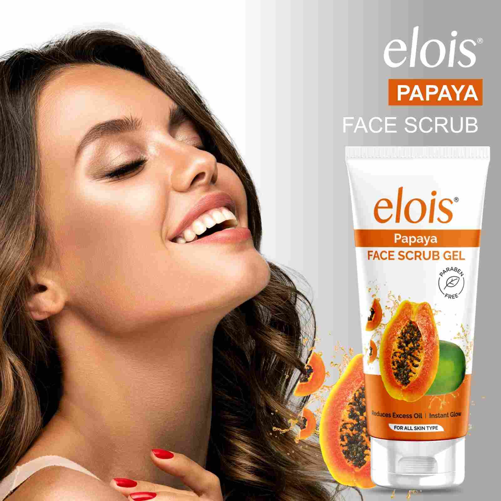 Elois Papaya Face Scrub Gel for Smooth, Fresh & Glowing Skin | 100G - Image 4