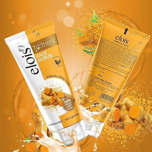Elois Turmeric Face Scrub for Deep Cleansing, Tan Removal & Naturally Glowing Skin | 100g - Image 4