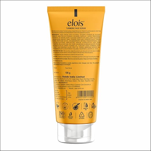 Elois Turmeric Face Scrub for Deep Cleansing, Tan Removal & Naturally Glowing Skin | 100g - Image 2