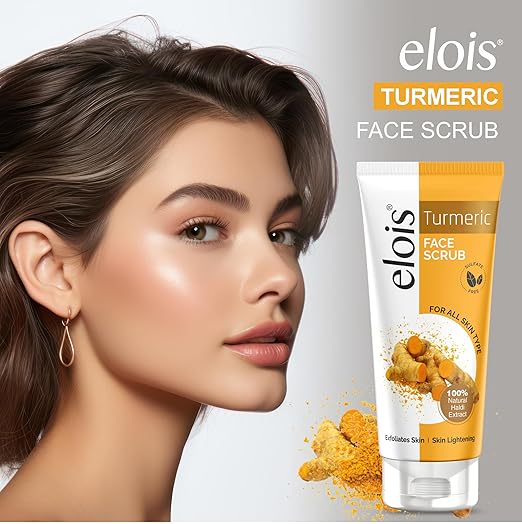 Elois Turmeric Face Scrub for Deep Cleansing, Tan Removal & Naturally Glowing Skin | 100g - Image 5