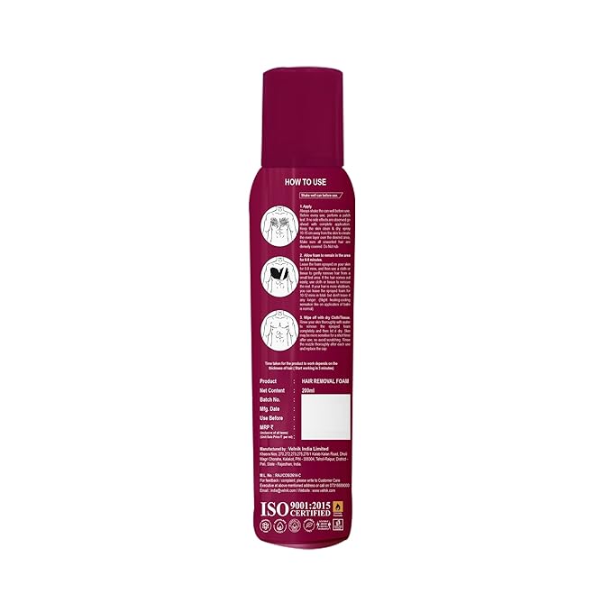 Elois Hair Removal Foam Spray for Men with Papaya Extract 200ml (Pack of 1 & 2) - Image 3