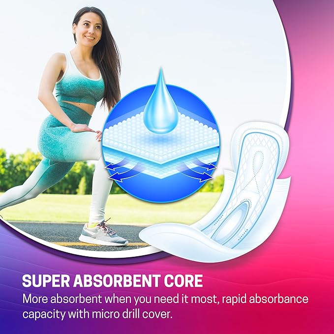 Elois Heavy Flow Pads XL 280mm for Women with Cotton Soft Cover, Leak Lock System, Super Absorbent Core, Wings, Overnight Protection & Rash-Free Comfort – Pack of 4 Pads - Image 6
