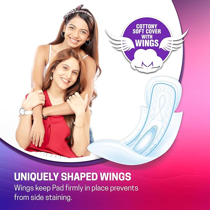 Elois Heavy Flow Pads XL 280mm for Women with Cotton Soft Cover, Leak Lock System, Super Absorbent Core, Wings, Overnight Protection & Rash-Free Comfort – Pack of 4 Pads - Image 5