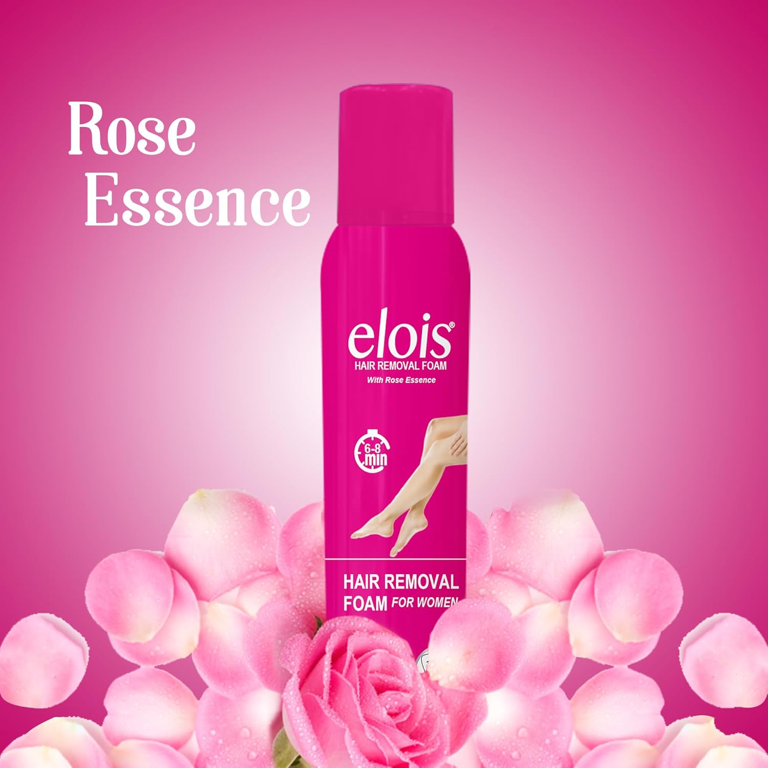 Elois Hair Removal Foam Spray for Women with Rose Extract 200ml (Pack of 1 & 2) - Image 3
