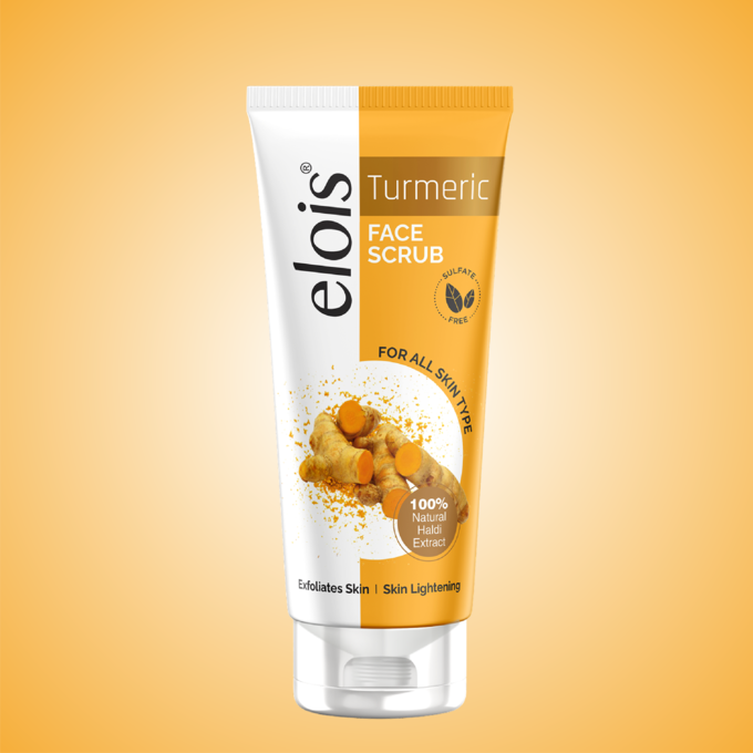 Elois Turmeric Face Scrub for Deep Cleansing, Tan Removal & Naturally Glowing Skin | 100g