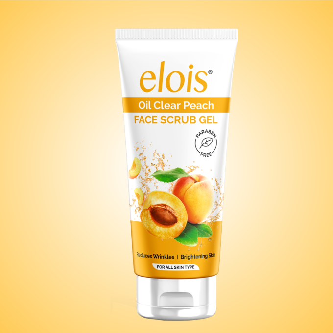 Elois Peach Face Scrub Gel for Oily & Acne-Prone Skin Care | 100ml