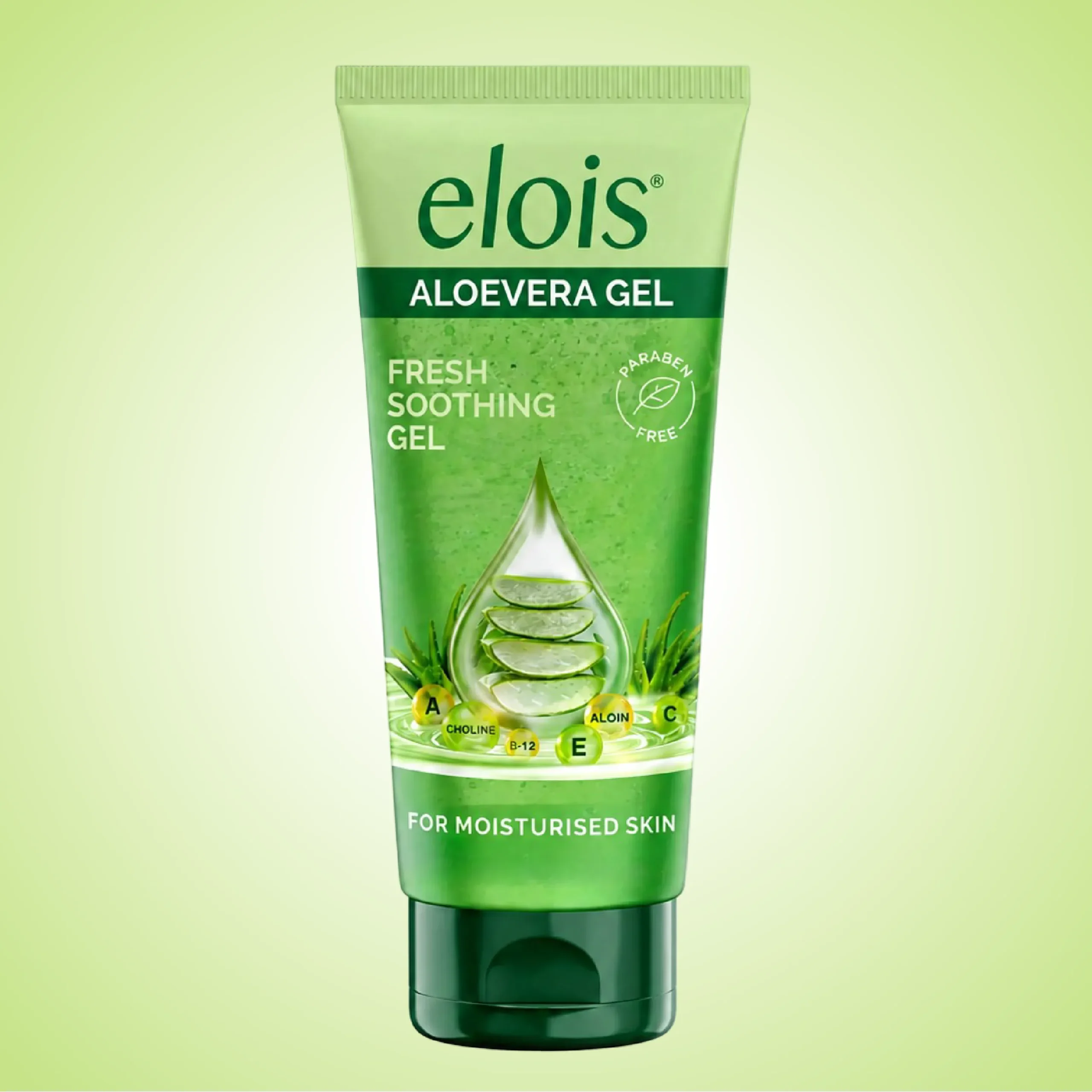 Elois Aloe Vera Gel for Face, Skin & Hair with Vitamin E | Fresh Soothing Gel Moisturizer | Non-Greasy Daily Hydration | 100ml