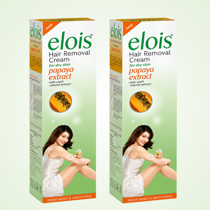 Elois Papaya Hair Removing Cream for Dry Skin | Hair Removal Cream for Legs, Arms, Underarms, Bikini Area & Private Parts – 100g